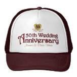 Gold 50th Anniversary Mesh Hat