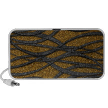 Gold and Black Lines Notebook Speaker