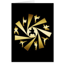 GOLD AND BLACK MARTIAL ARTS CARDS