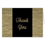 Gold and Black Thank You Card