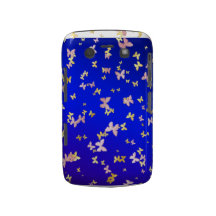 Gold and pink butterfly blackberry cases