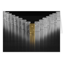 Gold and silver dominoes greeting cards