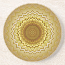 Gold and Silver Kaleidoscope Coaster