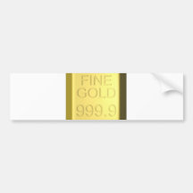 Gold Bar Bumper Stickers