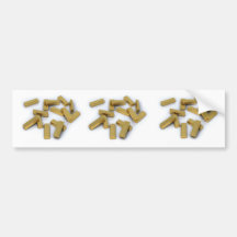 Gold bars in bulk on a white background bumper sticker