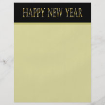 gold black happy new year flyers
