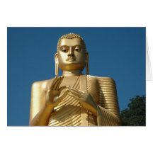 Gold Buddha Image Greeting Cards