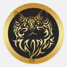 GOLD CAT STICKERS