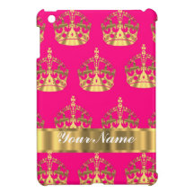 Gold crowns on hot pink