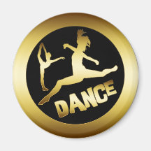 GOLD DANCER REFRIGERATOR MAGNETS