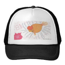 gold fish mesh hats