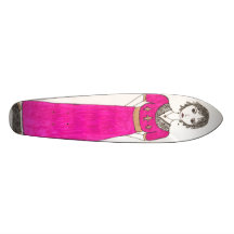 Gold Fleur De Lis Jane Austen Skateboard