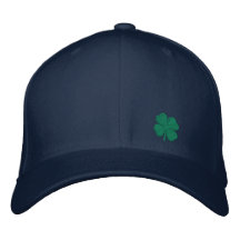 Gold Four Leaf Clover St. Patricks - CUSTOMIZABLE! Embroidered Baseball Caps