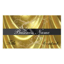 Gold Golden Material and Vines Business Cards