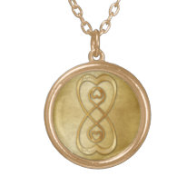 Gold Hearts Double Infinity - Necklace