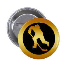 GOLD HOCKEY PLAYER BUTTONS