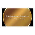 Gold Investment Business Cards business cards