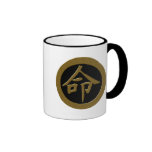 GOLD JAPANESE KANJI SYMBOL FOR LIFE COFFEE MUGS