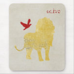 Gold Lion Silhouette Personalised  Mousepad mousepads