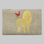 Gold Lion Silhouette Travel Accessory Bag bagettes bags