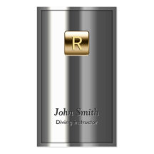 Gold Logo Metallic Diving Business Card