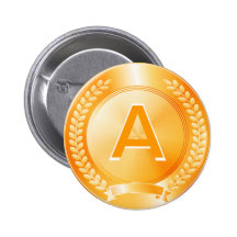 Gold Medal of Honour Pinback Button
