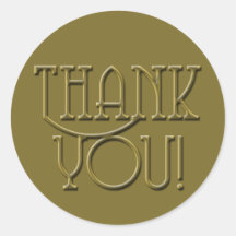 Gold Medal Style Thank You Stickers
