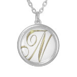 Gold monogram Ni initials merchandise Necklace