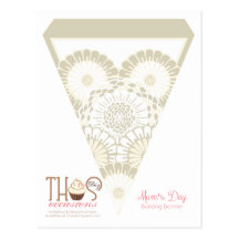 Gold Mum's Day Floral Banner Post Card