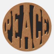 GOLD PEACE STICKER