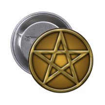 Gold Pentacle on Earth Pins