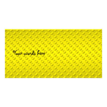 Gold polka dots on gold background personalized photo card