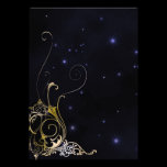 Gold Scroll Formal Goth Wedding invitations