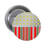 Gold silver snowflakes in circles on silver buttons