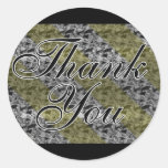 Gold & Silver Thank You Stickers