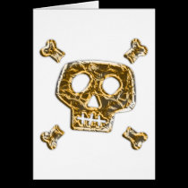 Gold Skull and Crossbones cards