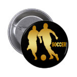 GOLD SOCCER PLAYERS BUTTON