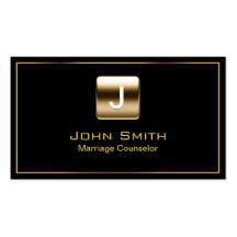 Gold Stamp Marriage Counseling Business Card