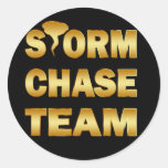 GOLD STORM CHASE TEAM ROUND STICKER