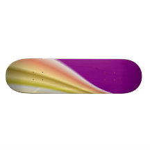 Gold swirl on purple background skateboard