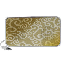 Gold Swirls Background Travel Speakers