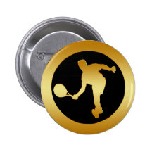 GOLD TENNIS PLAYER BUTTONS