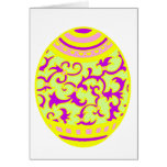 Gold & Violet Easter Egg Greeting Card