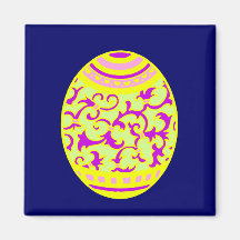Gold & Violet Easter Egg Magnet