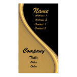 Gold Wave On Black Business Cards
