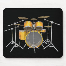 Gold / Yellow Drum Kit: Mousepad