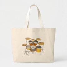 Gold / Yellow Drum Kit: Tote Bags