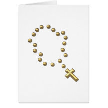 Golden "3-D" Chaplet or Rosary Cards