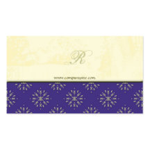 Golden Abstract Damask Grunge Business Card Templa