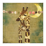 Golden Bronze Giraffes Motherly Love Canvas Canvas Prints